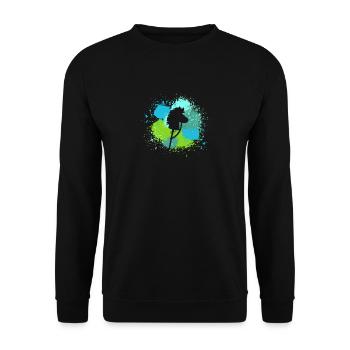 Steckenpferd Hobby Horsing - Unisex Pullover - Schwarz - Vorne - Alina (178cm) & Michal (187cm)