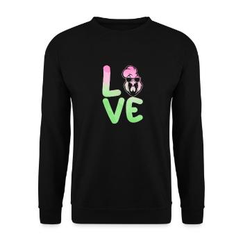 Chicken Rooster - Unisex Sweatshirt - black - Front - Alina (178cm) & Michal (187cm)