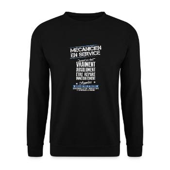 Mécanicien: Appelez quelqu'un d'autre - Sweat-shirt Unisexe - noir - Devant - Alina (178cm) & Michal (187cm)
