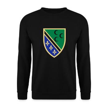 sandzak_emblem - Unisex Pullover - Schwarz - Vorne - Alina (178cm) & Michal (187cm)
