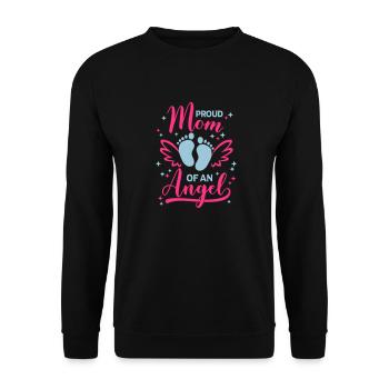 Proud Mom of an Angel - Sweat-shirt Unisexe - noir - Devant - Alina (178cm) & Michal (187cm)