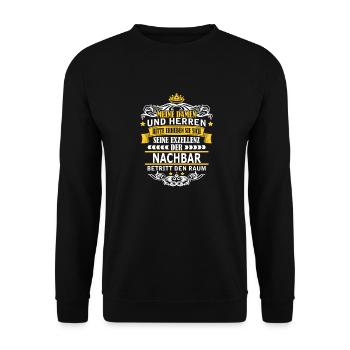 NACHBAR - Unisex Pullover - Schwarz - Vorne - Alina (178cm) & Michal (187cm)