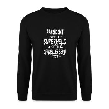 PRÄSIDENT - Unisex Pullover - Schwarz - Vorne - Alina (178cm) & Michal (187cm)