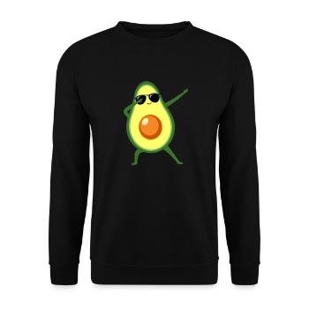 Dabbing Avocado With Sunglasses - Cool Gift - Sweat-shirt Unisexe - noir - Devant - Alina (178cm) & Michal (187cm)