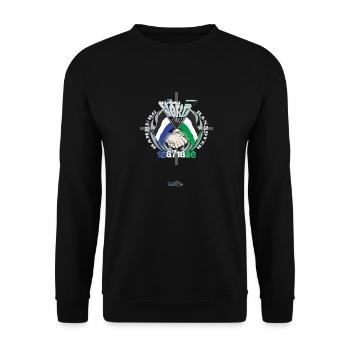 Hamburg - Hannover Fanfreundschaft - Unisex Pullover - Schwarz - Vorne - Alina (178cm) & Michal (187cm)