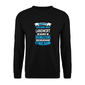 LANDWIRT - Unisex Pullover - Schwarz - Vorne - Alina (178cm) & Michal (187cm)