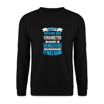 VORARBEITER - Unisex Pullover - Schwarz - Vorne - Alina (178cm) & Michal (187cm)