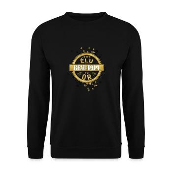 beau papa en or - Sweat-shirt Unisexe - noir - Devant - Alina (178cm) & Michal (187cm)