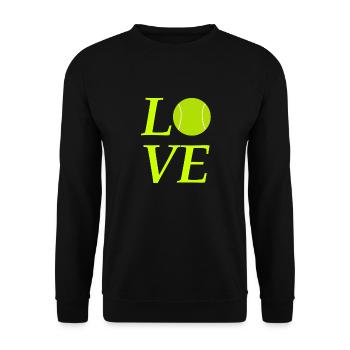 Love Tennis - Unisex Pullover - Schwarz - Vorne - Alina (178cm) & Michal (187cm)