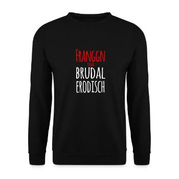 brudal erodisch - Unisex Pullover - Schwarz - Vorne - Alina (178cm) & Michal (187cm)