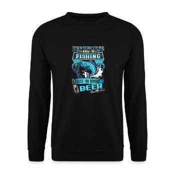 Pêcheur pêcheur pêcheur, pêche, poisson, cadeau - Sweat-shirt Unisexe - noir - Devant - Alina (178cm) & Michal (187cm)