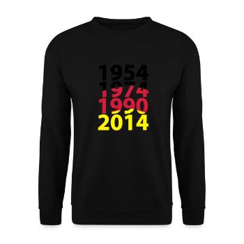 Fussball Deutschland - Unisex Sweatshirt - black - Front - Alina (178cm) & Michal (187cm)