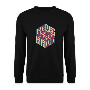 LOVE/HATE - Unisex Sweatshirt - black - Front - Alina (178cm) & Michal (187cm)