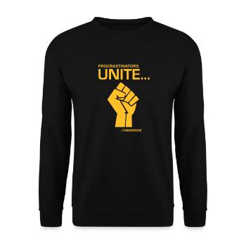 Procratinators Unite - Sweat-shirt Unisexe - noir - Devant - Alina (178cm) & Michal (187cm)