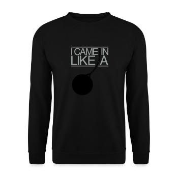 I Came In Like A Wrecking Ball - Unisex Sweatshirt - black - Front - Alina (178cm) & Michal (187cm)