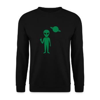 Alien - Unisex Pullover - Schwarz - Vorne - Alina (178cm) & Michal (187cm)