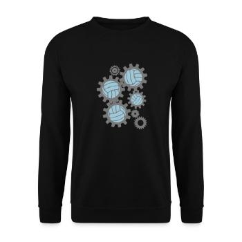 volleyball waterpolo engrenage - Sweat-shirt Unisexe - noir - Devant - Alina (178cm) & Michal (187cm)