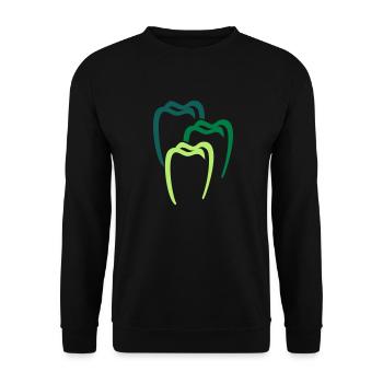 Zahn 4 Zahnarzt Dental Dentist - Unisex Pullover - Schwarz - Vorne - Alina (178cm) & Michal (187cm)