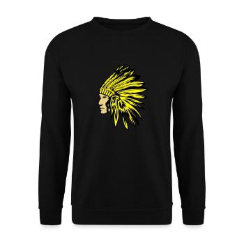 indianer - Unisex Pullover - Schwarz - Vorne - Alina (178cm) & Michal (187cm)