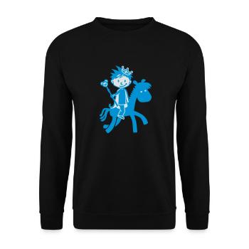 Kleiner Prinz - Little Prince - Unisex Pullover - Schwarz - Vorne - Alina (178cm) & Michal (187cm)