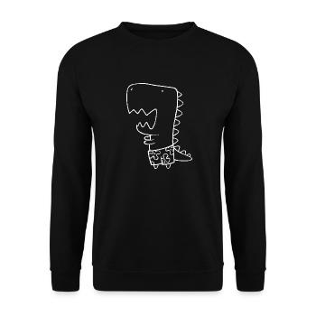 Dino Roar Trex - Unisex Sweatshirt - black - Front - Alina (178cm) & Michal (187cm)