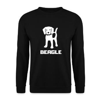 beagle - Unisex Pullover - Schwarz - Vorne - Alina (178cm) & Michal (187cm)