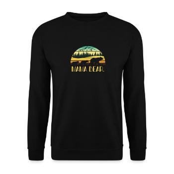 Mama Bear - Unisex Sweatshirt - black - Front - Alina (178cm) & Michal (187cm)