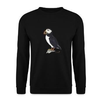 Puffin - Unisex Sweatshirt - black - Front - Alina (178cm) & Michal (187cm)