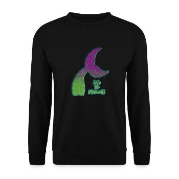 Nageoire de sirène colorée - Sweat-shirt Unisexe - noir - Devant - Alina (178cm) & Michal (187cm)