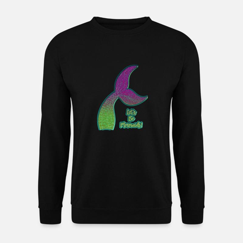 Colorful mermaid fin - Unisex Sweatshirt - black