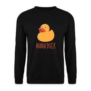Drôle d'appariement de la famille Mama Duck Rubber Ducky - Sweat-shirt Unisexe - noir - Devant - Alina (178cm) & Michal (187cm)