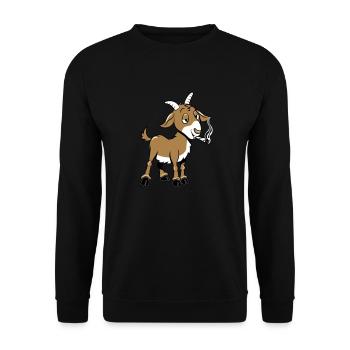 Goat kiffen joint - Unisex Sweatshirt - black - Front - Alina (178cm) & Michal (187cm)