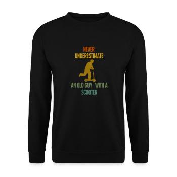 Ne sous-estimez jamais un vieil homme avec un scooter - Sweat-shirt Unisexe - noir - Devant - Alina (178cm) & Michal (187cm)