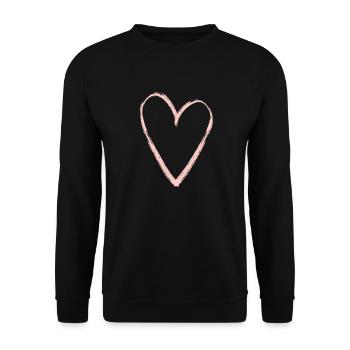 Coeur Rose 2 - Sweat-shirt Unisexe - noir - Devant - Alina (178cm) & Michal (187cm)