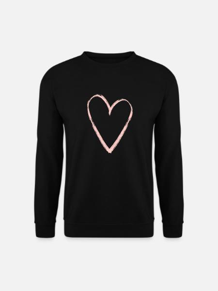 Herz Rosa 2 - Unisex Pullover - Schwarz