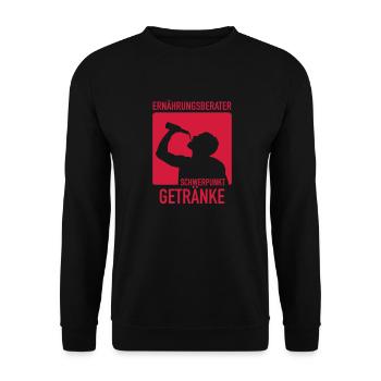 Ernährungsberater Getränke - Unisex Pullover - Schwarz - Vorne - Alina (178cm) & Michal (187cm)