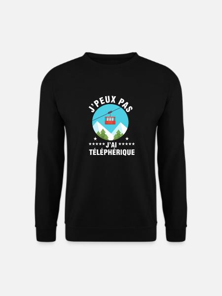 j'peux pas j'ai téléphérique - Sweat-shirt Unisexe - noir