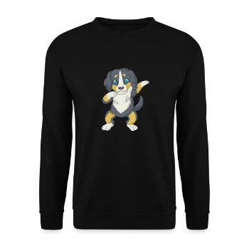 Dabbing Bernese Mountain - Unisex Sweatshirt - black - Front - Alina (178cm) & Michal (187cm)