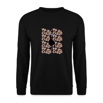 Schwarze Ganz - Unisex Pullover - Schwarz - Vorne - Alina (178cm) & Michal (187cm)