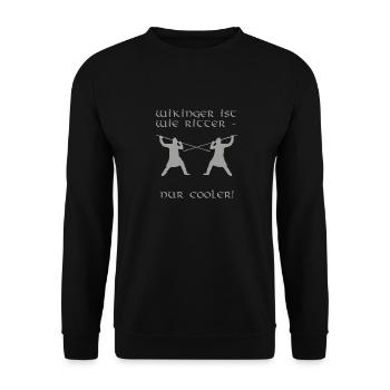 cooler - Unisex Pullover - Schwarz - Vorne - Alina (178cm) & Michal (187cm)