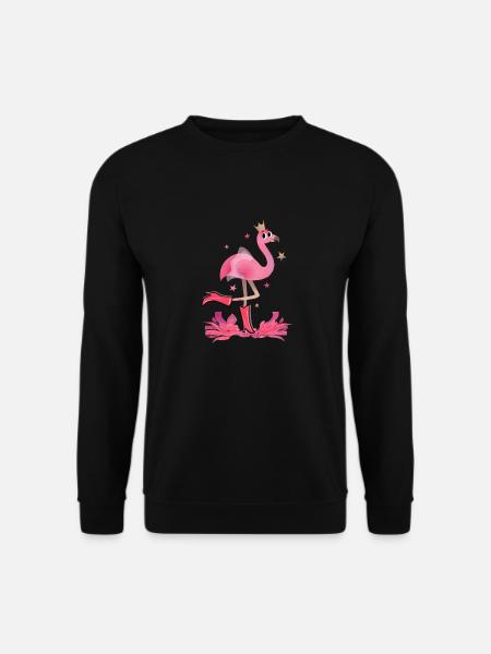 Flamingo Mädchen süss - Unisex Pullover - Schwarz