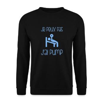 Bodybuilding Fitness Gift Dad - Unisex Sweatshirt - black - Front - Alina (178cm) & Michal (187cm)
