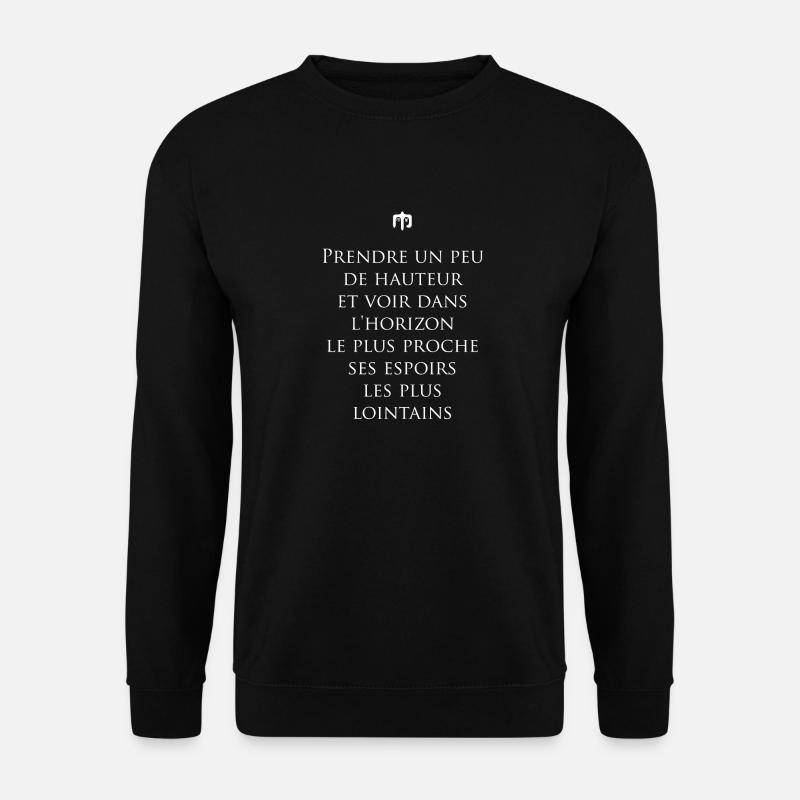 horizon wite - Sweat-shirt Unisexe - noir