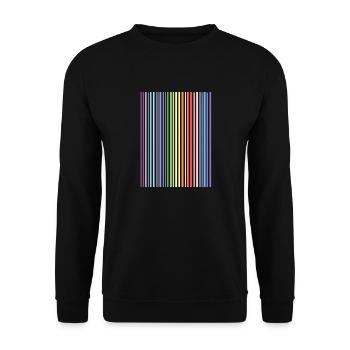 Pastellfarben - Streifen - Unisex Pullover - Schwarz - Vorne - Alina (178cm) & Michal (187cm)
