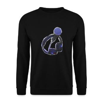 TOMZOFF Radio DJ - Unisex Pullover - Schwarz - Vorne - Alina (178cm) & Michal (187cm)