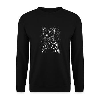 | guépard | prédateur | en cours d’exécution Afrique - Sweat-shirt Unisexe - noir - Devant - Alina (178cm) & Michal (187cm)