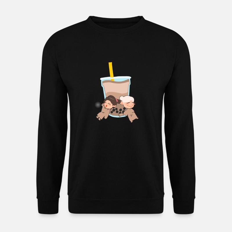 Deux Filles Avec Bubble Tea Mignon - Sweat-shirt Unisexe - noir