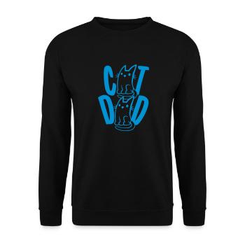 Texte de conception de papa chat - Sweat-shirt Unisexe - noir - Devant - Alina (178cm) & Michal (187cm)