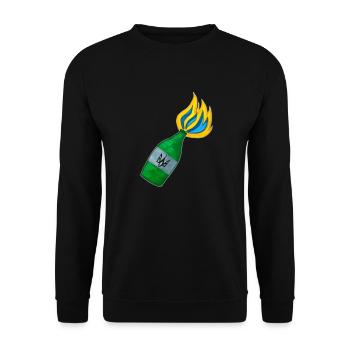 Cocktail Molotov. Combat ukrainien. Symbole UA. - Sweat-shirt Unisexe - noir - Devant - Alina (178cm) & Michal (187cm)