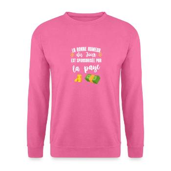 la paye - Sweat-shirt Unisexe - rose - Devant